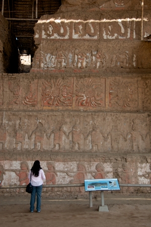 Moche murals inside Huaca de la Luna