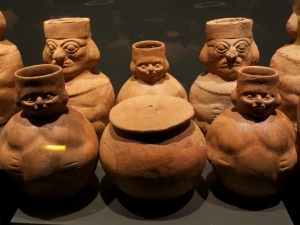Moche ceramic pots used in ritual burial: Sipan Museum